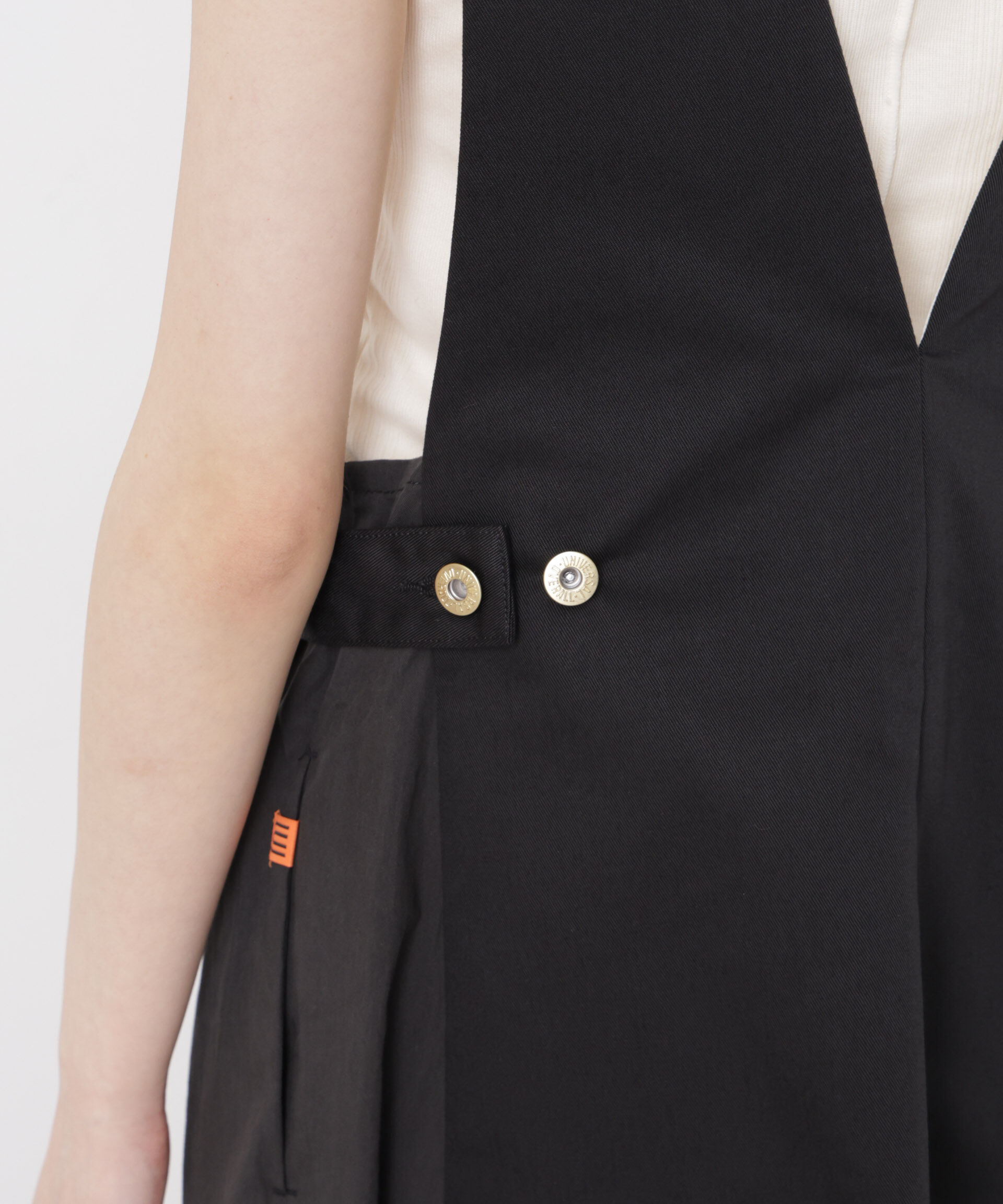 NANO universe「UNIVERSAL OVERALL/TWILL JUMPER SKIRT」|ワンピース|