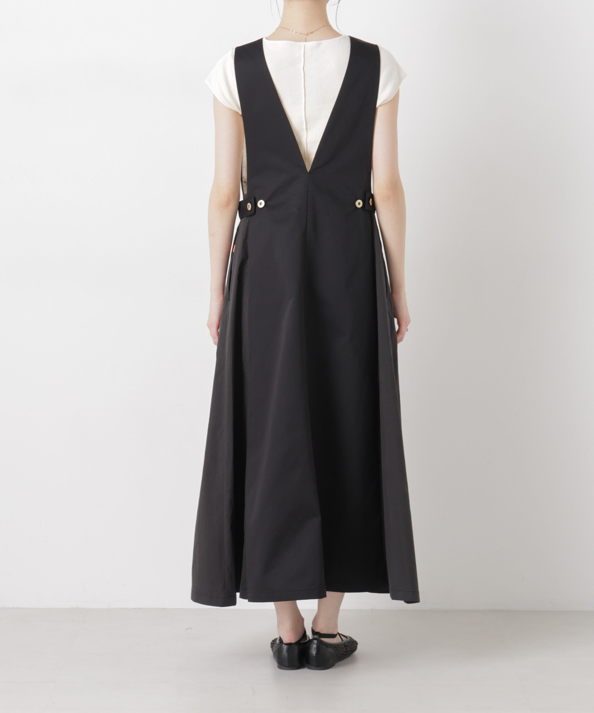 NANO universe「UNIVERSAL OVERALL/TWILL JUMPER SKIRT」|ワンピース|