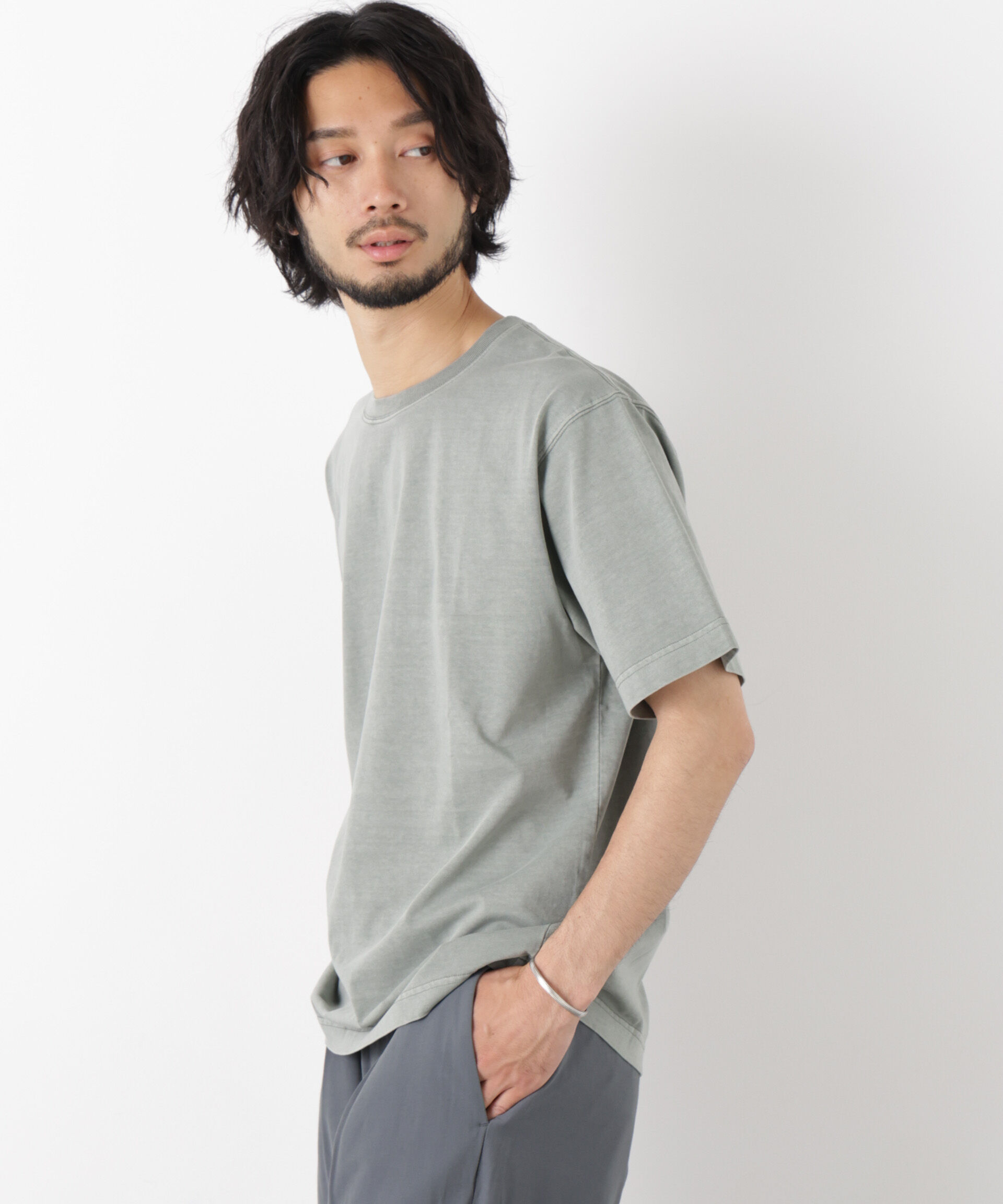 NANO universe「オーバーダイ フェードTシャツ 半袖」|Tシャツ・カットソー|