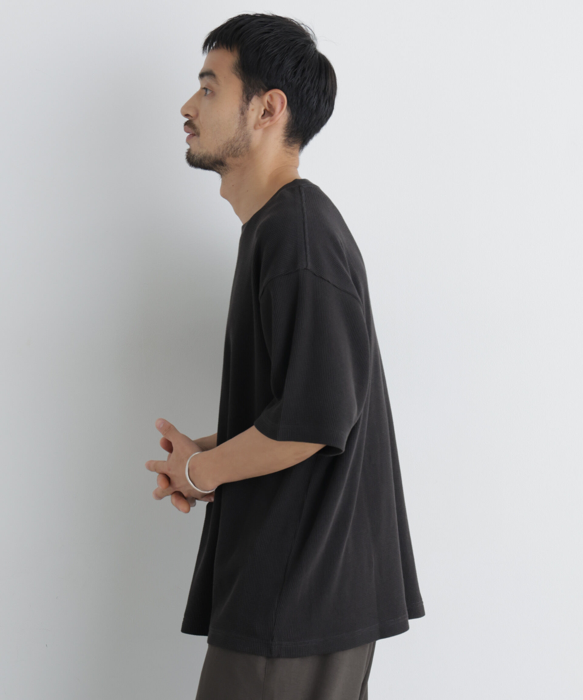NANO universe「USAコットン&times;COOLMAX(R) ワッフルワイドTシャツ半袖」|Tシャツ・カットソー|