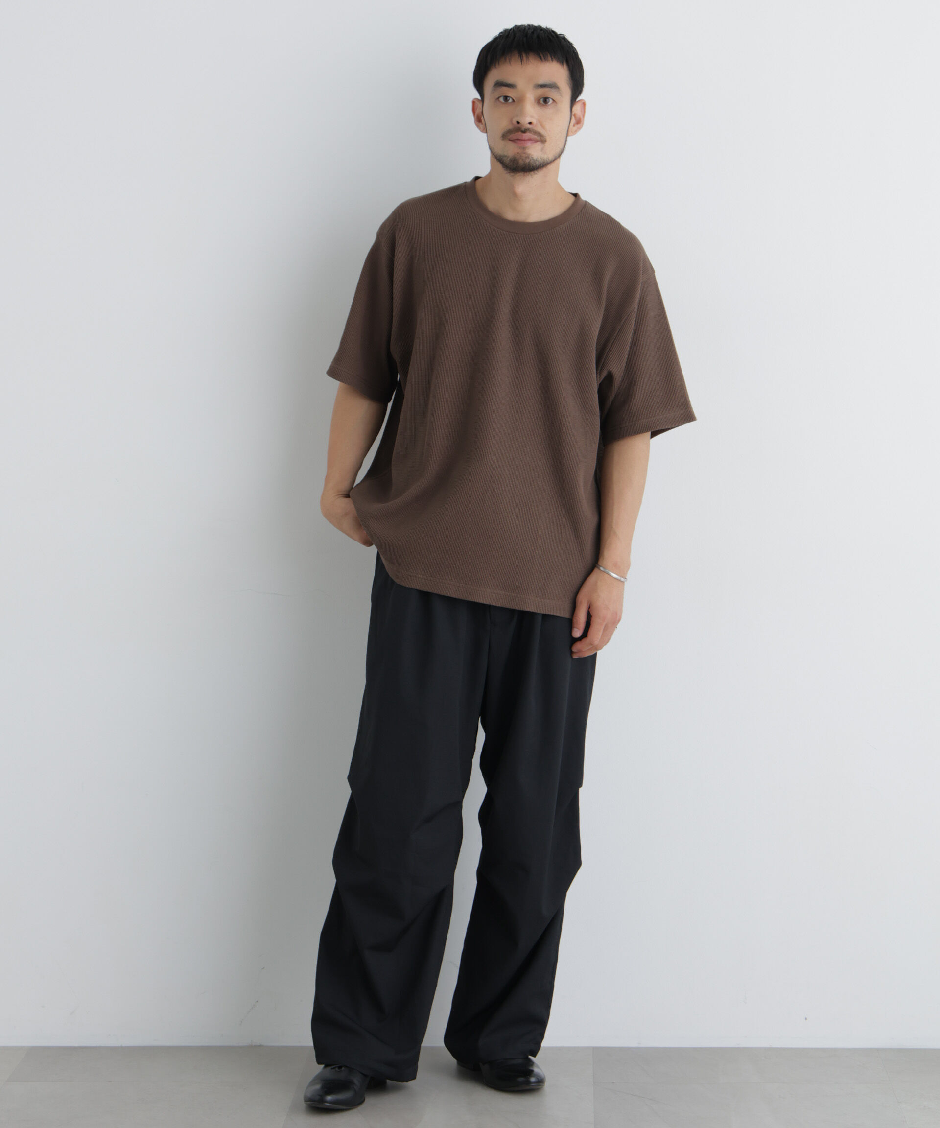 NANO universe「USAコットン&times;COOLMAX(R) ワッフルワイドTシャツ半袖」|Tシャツ・カットソー|