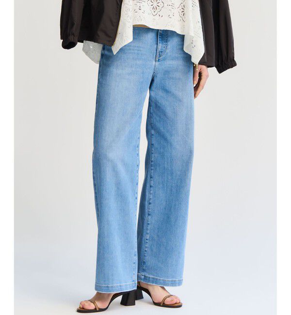 23区「【見上愛さん着用/Oggi・VERY掲載/接触冷感】23区DENIM サマー ストレート ワイド パンツ」|デニム|ｽｶｲﾌﾞﾙ