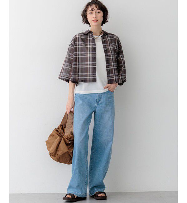 23区「【見上愛さん着用/Oggi・VERY掲載/接触冷感】23区DENIM サマー ストレート ワイド パンツ」|デニム|