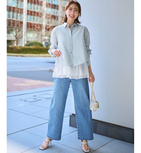 23区「【見上愛さん着用/Oggi・VERY掲載/接触冷感】23区DENIM サマー ストレート ワイド パンツ」|デニム|