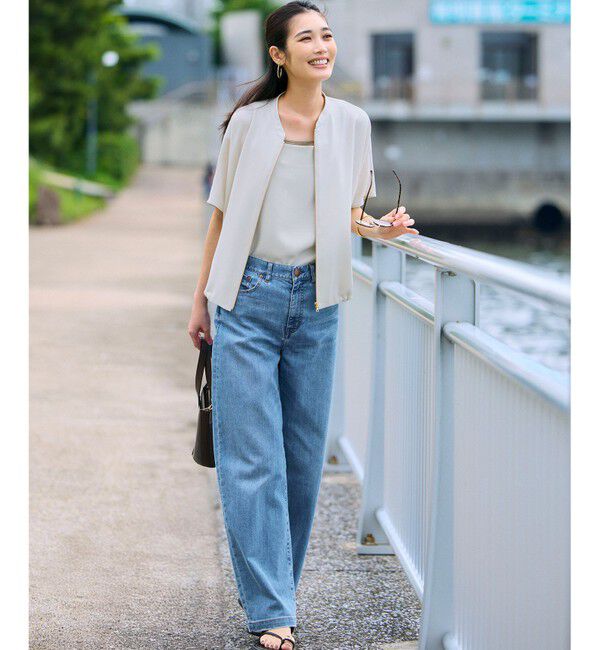 23区「【見上愛さん着用/Oggi・VERY掲載/接触冷感】23区DENIM サマー ストレート ワイド パンツ」|デニム|