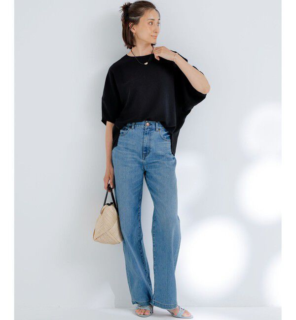 23区「【見上愛さん着用/Oggi・VERY掲載/接触冷感】23区DENIM サマー ストレート ワイド パンツ」|デニム|