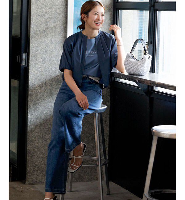 23区「【見上愛さん着用/Oggi・VERY掲載/接触冷感】23区DENIM サマー ストレート ワイド パンツ」|デニム|