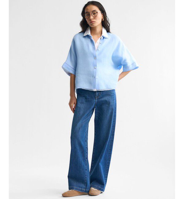 23区「【見上愛さん着用/Oggi・VERY掲載/接触冷感】23区DENIM サマー ストレート ワイド パンツ」|デニム|