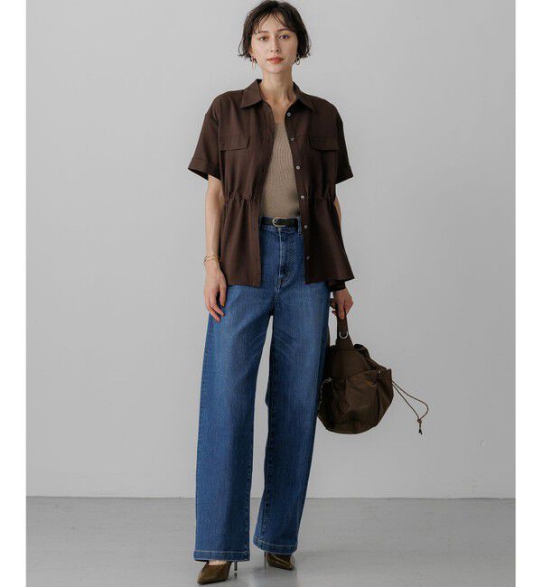 23区「【見上愛さん着用/Oggi・VERY掲載/接触冷感】23区DENIM サマー ストレート ワイド パンツ」|デニム|