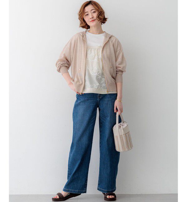 23区「【見上愛さん着用/Oggi・VERY掲載/接触冷感】23区DENIM サマー ストレート ワイド パンツ」|デニム|