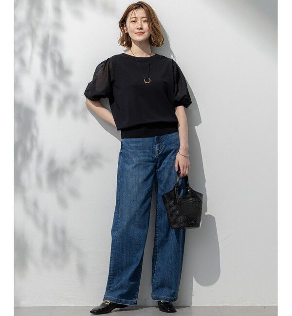 23区「【見上愛さん着用/Oggi・VERY掲載/接触冷感】23区DENIM サマー ストレート ワイド パンツ」|デニム|