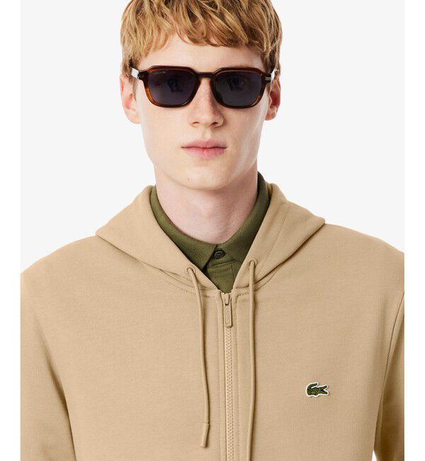 LACOSTE「エッセンシャルジップスウェットフーディー」|パーカー|