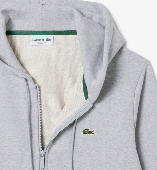 LACOSTE「エッセンシャルジップスウェットフーディー」|パーカー|