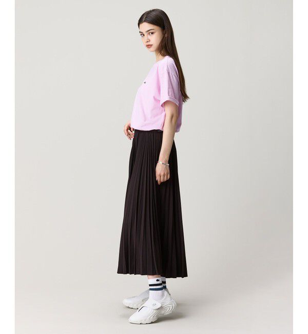 LACOSTE「ネームジャカード ウエストプリーツロングスカート」|スカート|
