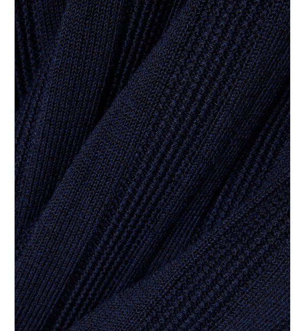 LACOSTE「レーヨンブレンド ストライプ リブニットショートスリーブセーター」|ニット・セーター|