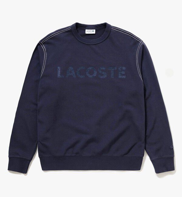 LACOSTE「エンザイムウォッシュ テクスチャーロゴ ヴィンテージクルーネックスウェット」|スウェット・ジャージ|