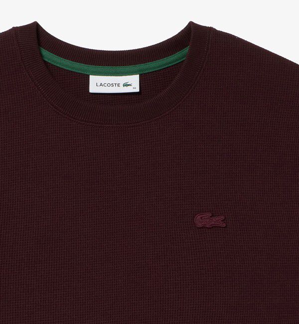 LACOSTE「ラウンドヘム ワッフルロングスリーブTシャツ」|Tシャツ・カットソー|