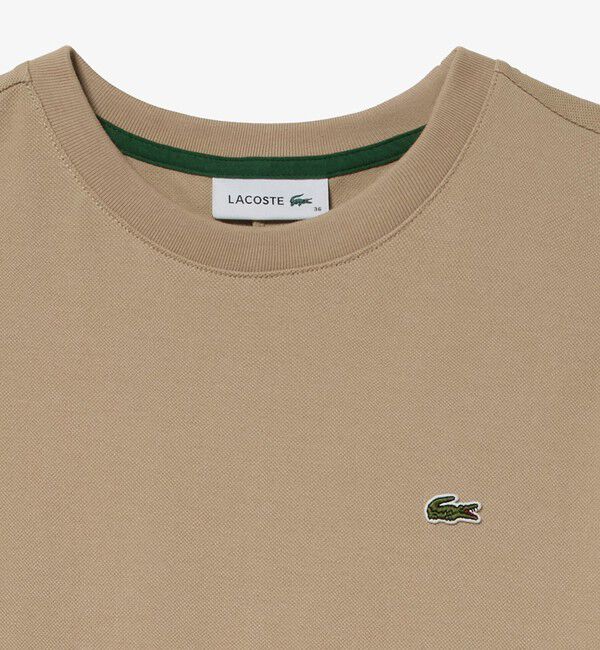LACOSTE「ローウエストノースリーブ鹿の子ドレス」|ワンピース|