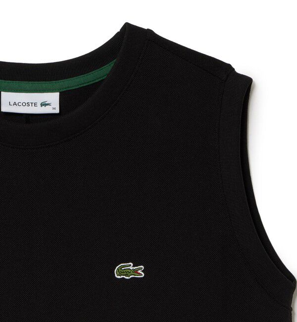 LACOSTE「ローウエストノースリーブ鹿の子ドレス」|ワンピース|