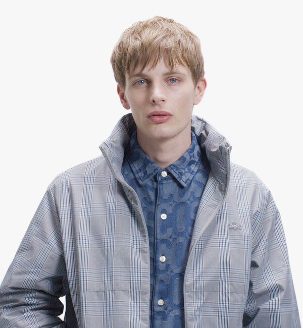 LACOSTE「グレンチェック トラックジャケット」|ブルゾン・スタジャン|