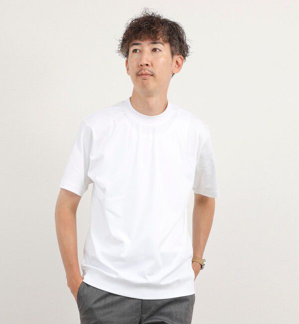 NOLLEY'S goodman「《ビジカジ対応》超長綿ハイゲージポンチ クルーネックドレスTシャツ」|Tシャツ・カットソー|
