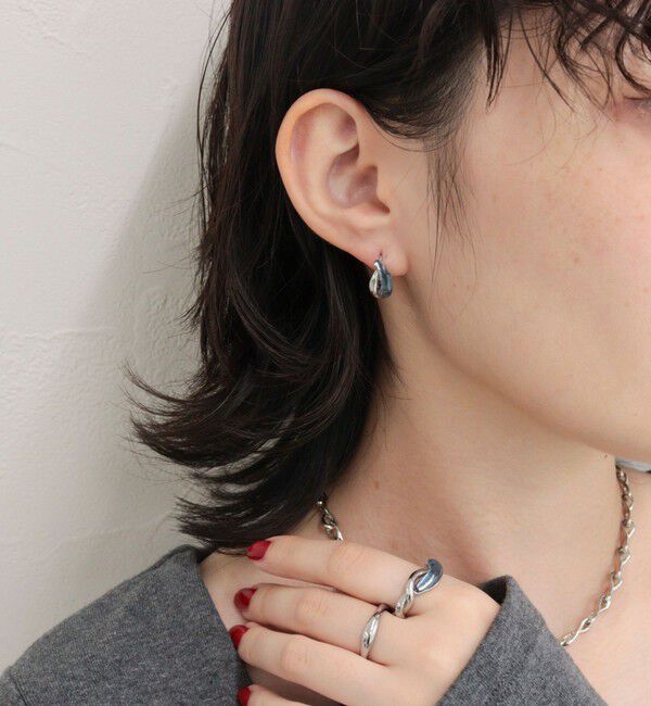 fredy emue「クリアカラーワンタッチリングピアス」|ピアス|ライトブルー