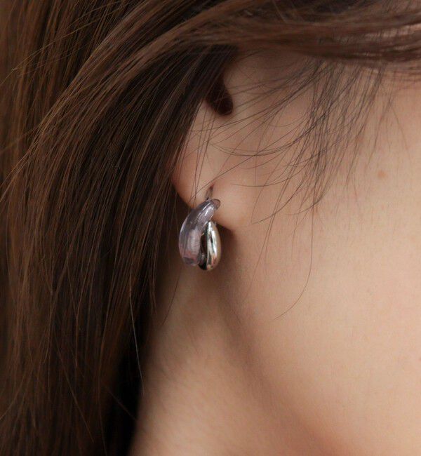 fredy emue「クリアカラーワンタッチリングピアス」|ピアス|