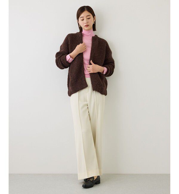 ROPE「【J'aDoRe・一部店舗限定サイズ】メリノウール袖パールハイネックニット/アンサンブル対応・イージーケア」|ニット・セーター|