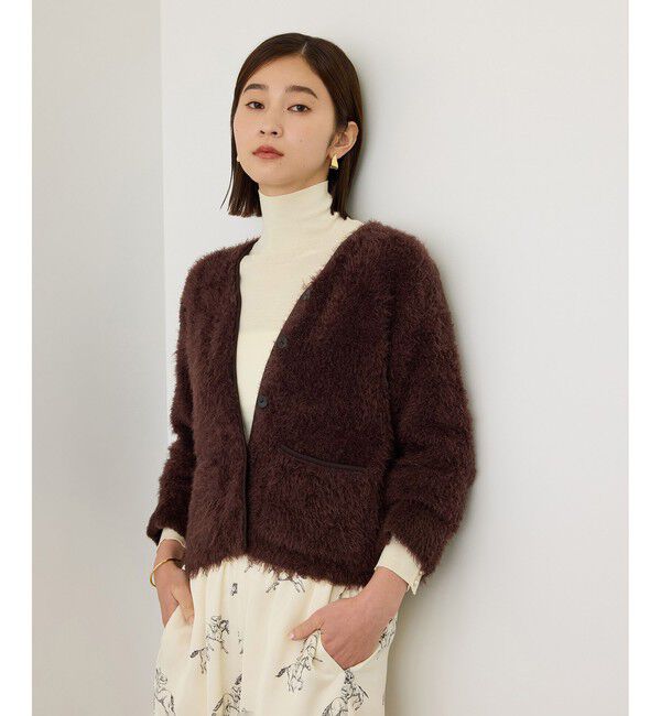 ROPE「【J'aDoRe・一部店舗限定サイズ】メリノウール袖パールハイネックニット/アンサンブル対応・イージーケア」|ニット・セーター|