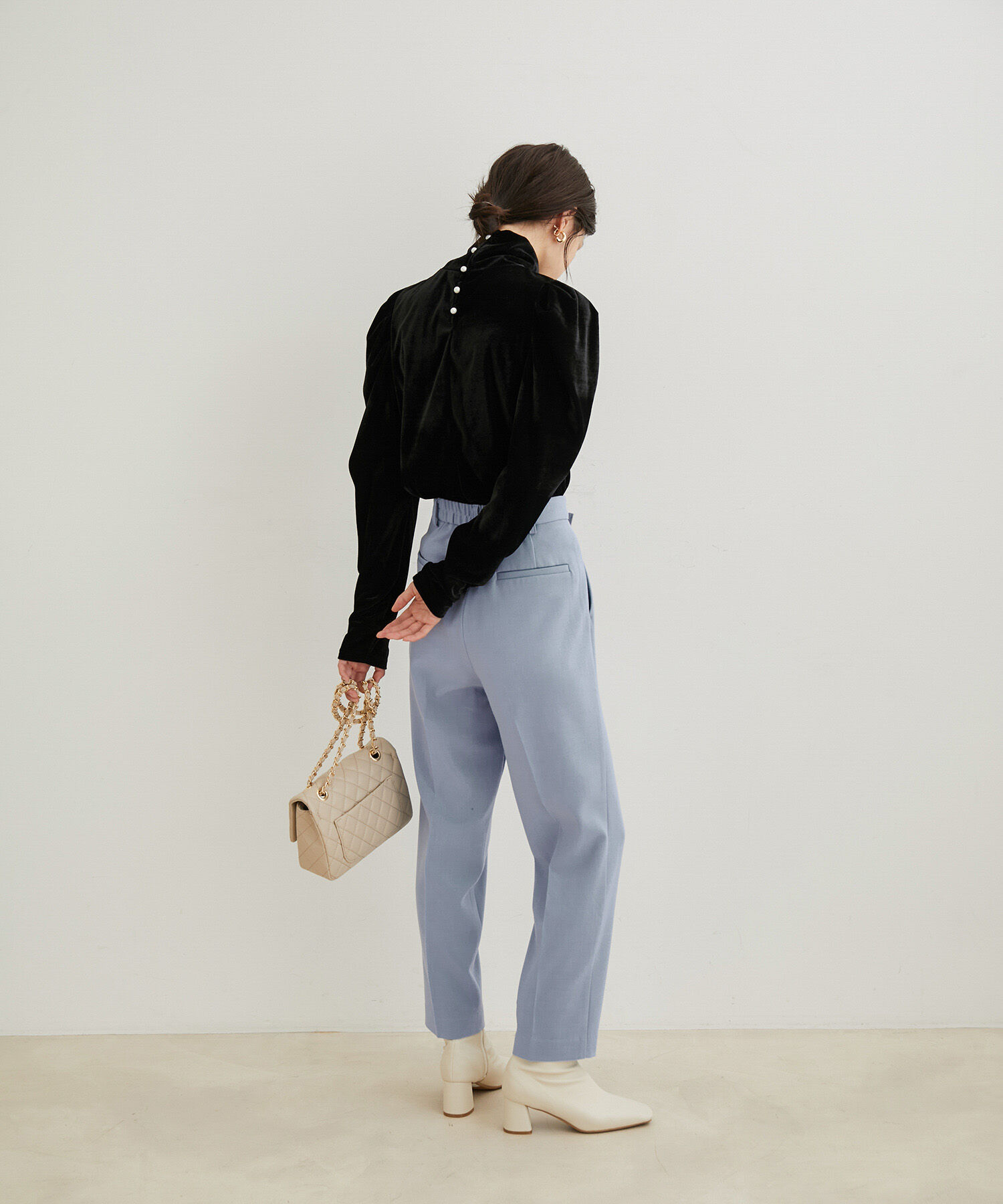 VIS「【HOT BEAUTY STRETCH】【洗える】ワンタックテーパードパンツ【sustainable】」|チノ|