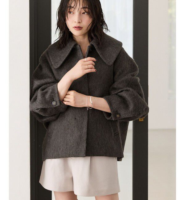 VIS「ビッグカラーモモンガシャギーショートコート」|その他|