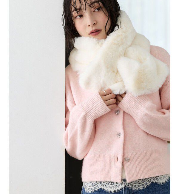 VIS「ハートビジュー釦カーディガン」|カーディガン|