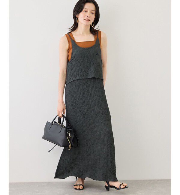 Rope&rsquo;Picnic「【BEVERLYHILLS POLO CLUB】ふくれジャガードキャミワンピース」|ワンピース|