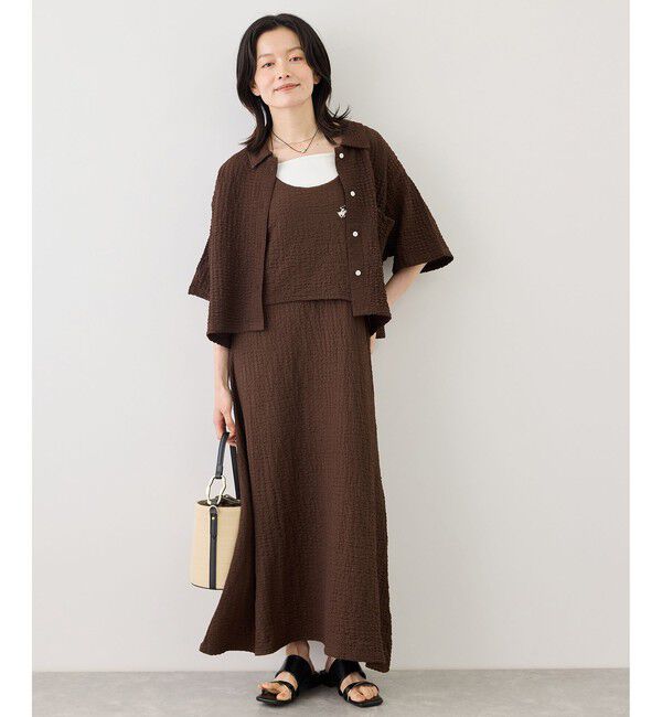 Rope&rsquo;Picnic「【BEVERLYHILLS POLO CLUB】ふくれジャガードキャミワンピース」|ワンピース|
