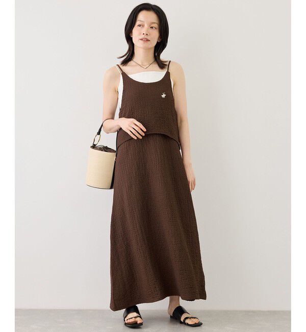 Rope&rsquo;Picnic「【BEVERLYHILLS POLO CLUB】ふくれジャガードキャミワンピース」|ワンピース|