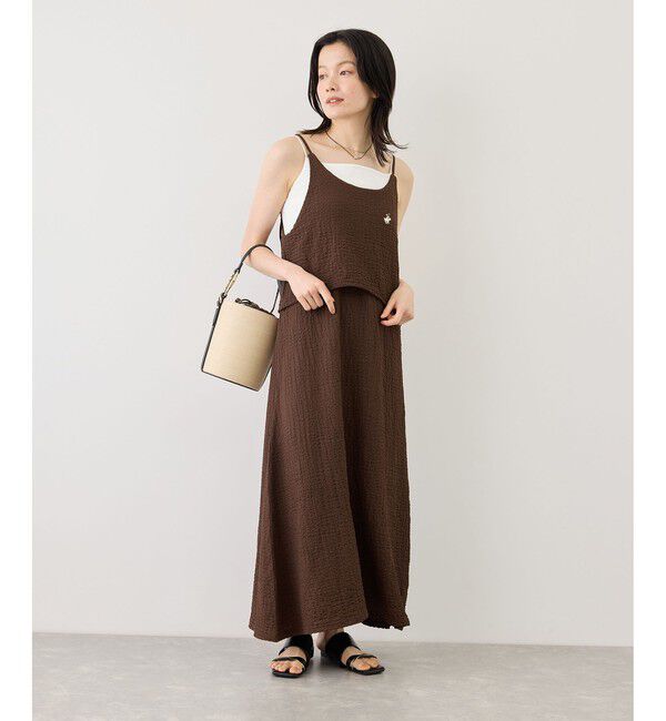 Rope&rsquo;Picnic「【BEVERLYHILLS POLO CLUB】ふくれジャガードキャミワンピース」|ワンピース|