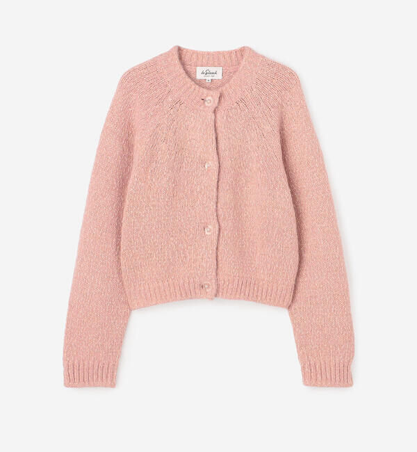 LE GLAZIK「LE GLAZIK | ミックスヤーン クルーネックカーディガン WOMEN」|ニット・セーター|