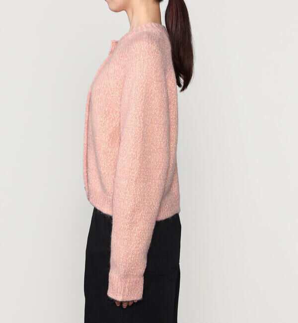 LE GLAZIK「LE GLAZIK | ミックスヤーン クルーネックカーディガン WOMEN」|ニット・セーター|