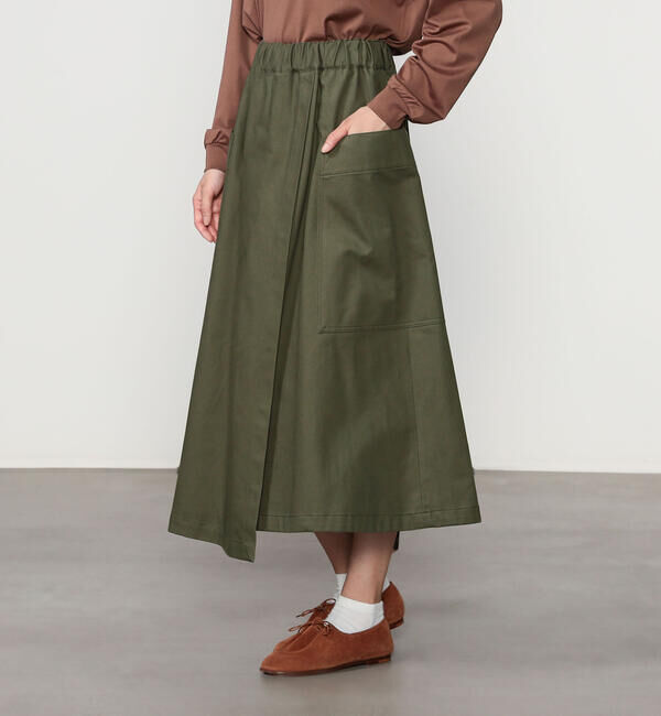 「nicholson & nicholson | 〈別注〉ピーチスキン コットンラップスカート WOMEN」|スカート|