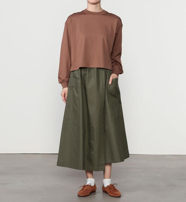  「nicholson & nicholson | 〈別注〉ピーチスキン コットンラップスカート WOMEN」|スカート|