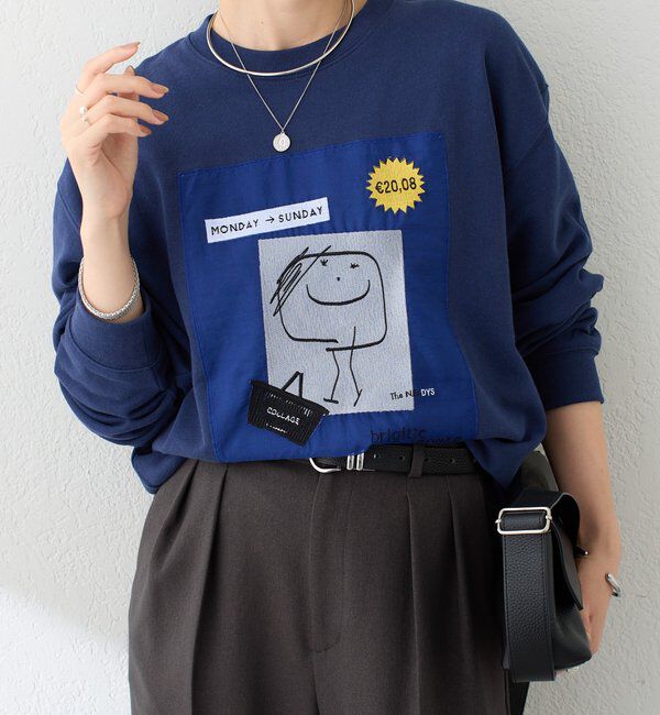  「《コラボアイテム》BRIGITTE TANAKA&times; The NERDYスウェット」|Tシャツ・カットソー|ネイビー
