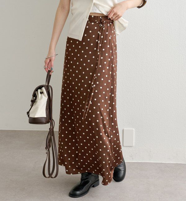  「サテンドットスカート」|スカート|