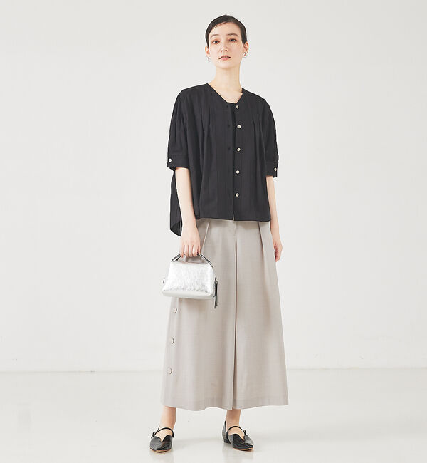 qualite「サイドボタンクロップドパンツ」|その他|