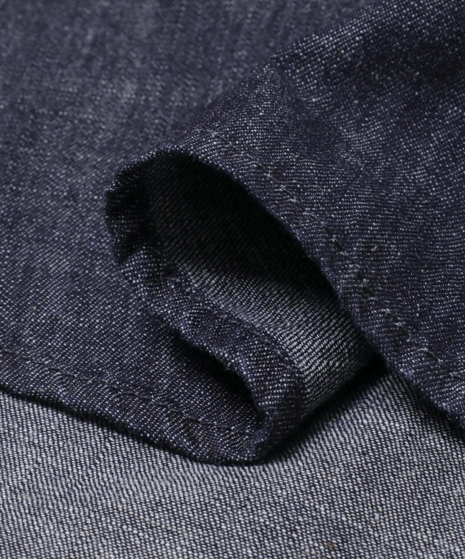 URBAN RESEARCH DOORS「リネンブレンド デニムバンドショートスリーブシャツ」|シャツ・ブラウス|