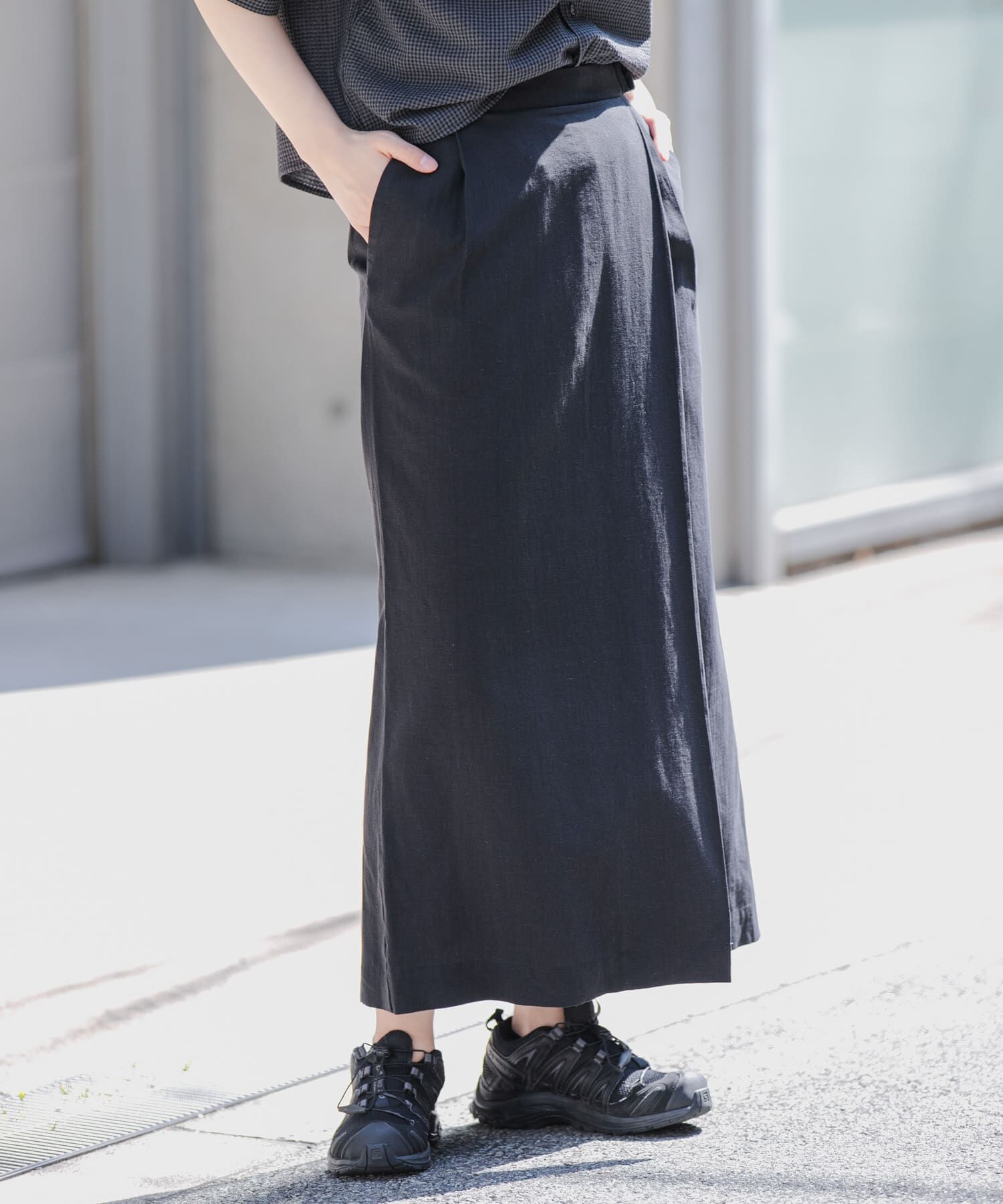 URBAN RESEARCH DOORS「FORK&SPOON　ラップスカート」|スカート|