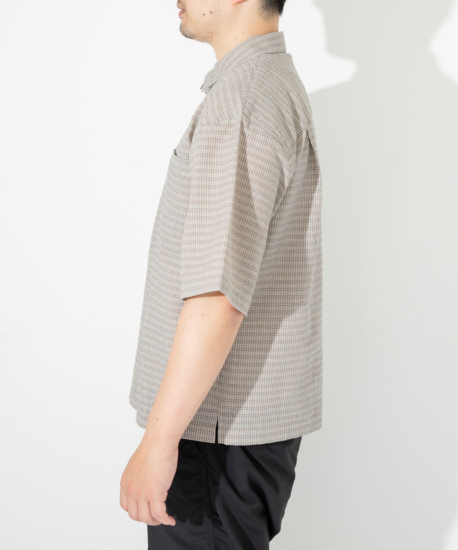 Sonny Label 「シアサッカーハーフジッププルオーバー」|シャツ・ブラウス|