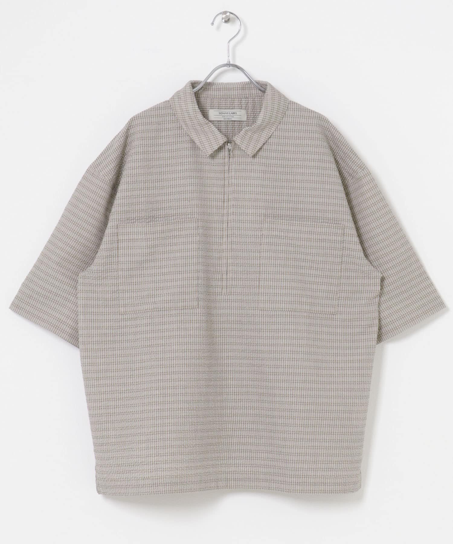Sonny Label 「シアサッカーハーフジッププルオーバー」|シャツ・ブラウス|