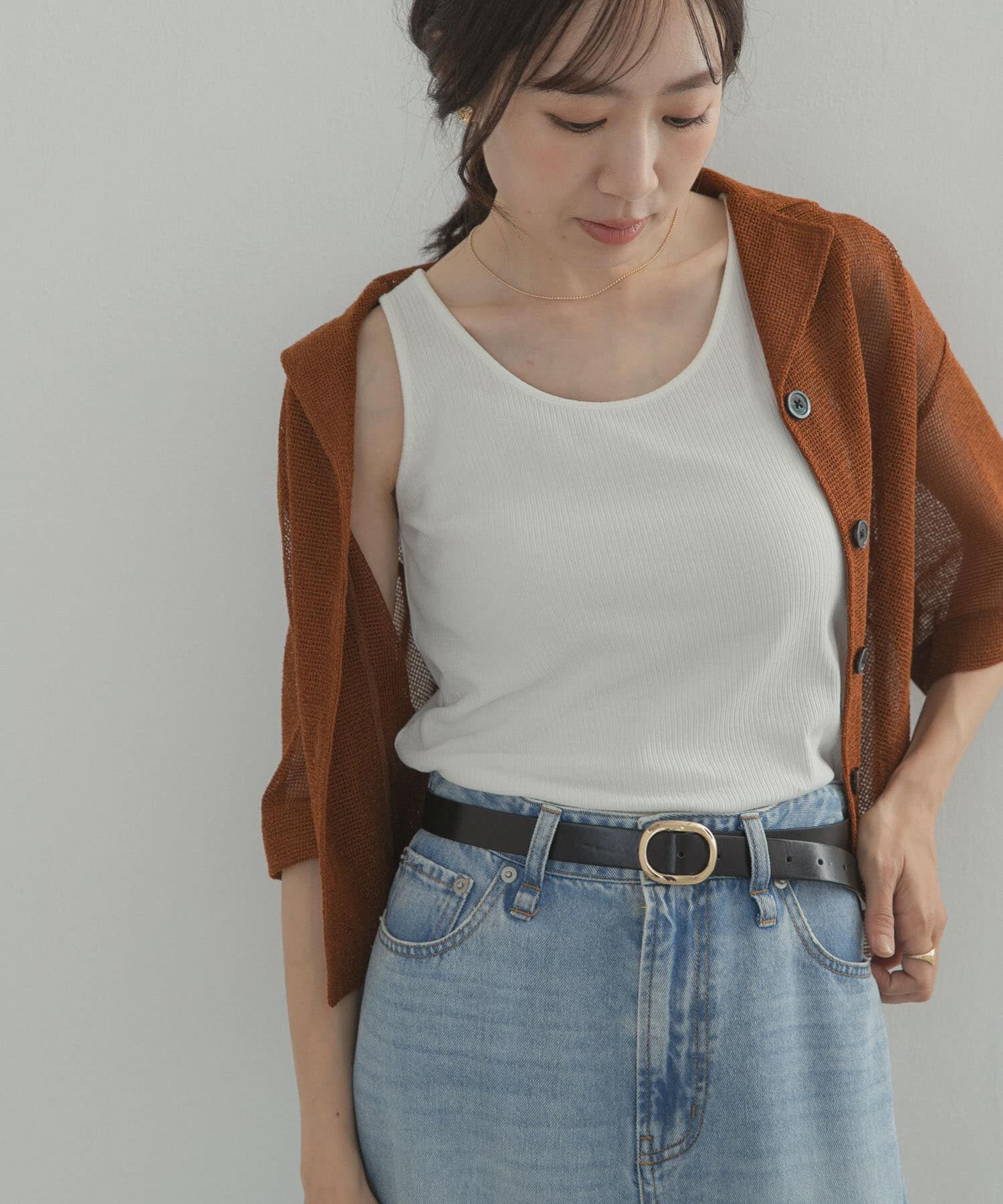 URBAN RESEARCH DOORS「テレコタンクトップ」|タンクトップ|