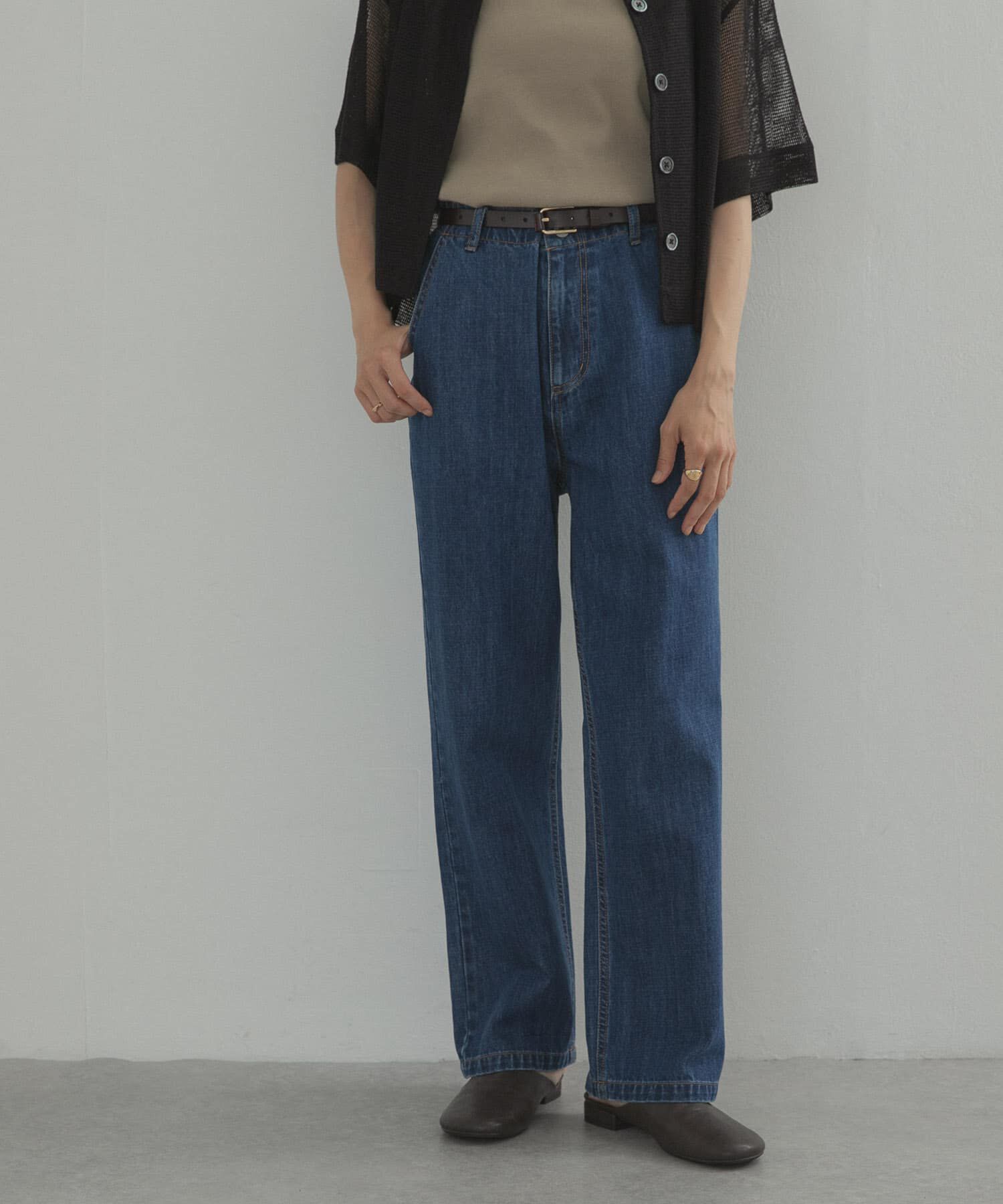 URBAN RESEARCH DOORS「デニムワイドパンツ」|デニム|
