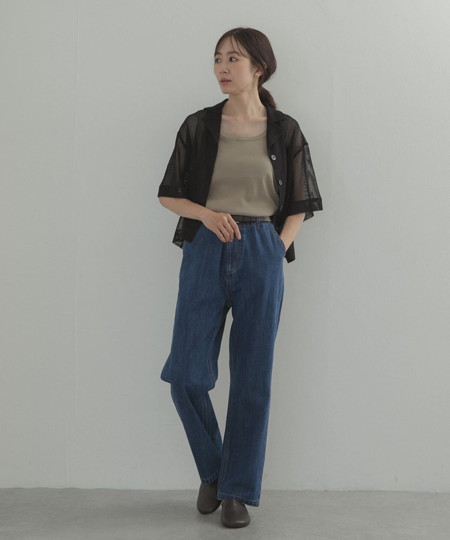 URBAN RESEARCH DOORS「デニムワイドパンツ」|デニム|